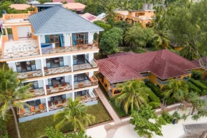 Mnarani Beach Cottages view from cliff Zanzibar